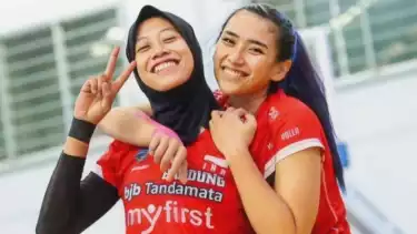 Foto Megawati Hangestri dan Yolla Yuliana