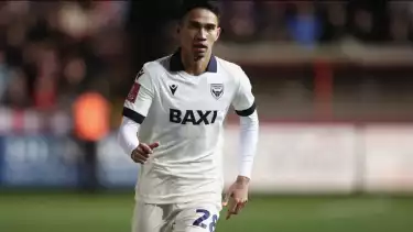 Penyerang Timnas Indonesia, Marselino Ferdinan saat tampil untuk Oxford United