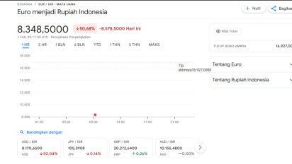 Akibat Google Eror, Ternyata Bukan Hanya Dolar, Nilai Tukar Rupiah Juga Menguat Terhadap Mata Uang Ini...