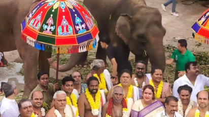 Peresmian Rumah Ibadah Hindu Terbesar di Indonesia, Menhut Raja Juli Antoni Bantu Siapkan Gajah