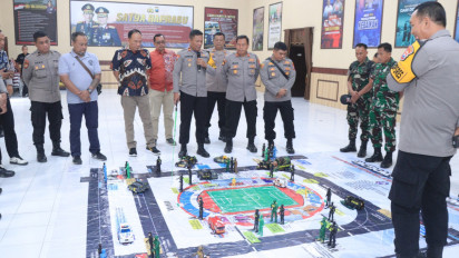 Ratusan Personil Amankan Laga Arema FC vs Bali United di Stadion Supriadi Kota Blitar