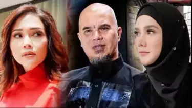 Kolase foto Maia Estianty, Ahmad Dhani dan Mulan Jameela.