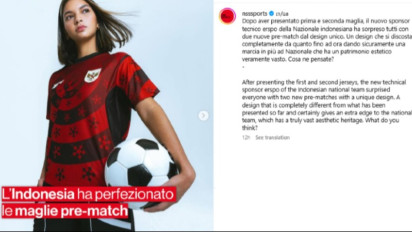 Timnas Indonesia Jadi Sorotan di Milan, Jersei Baru Garuda Sampai Dilirik Media Tenar Eropa dan Dapat Pujian Tinggi: Mengejutkan!