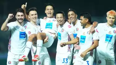 Selebrasi Asnawi Mangkualam Bersama Port FC di Liga Thailand