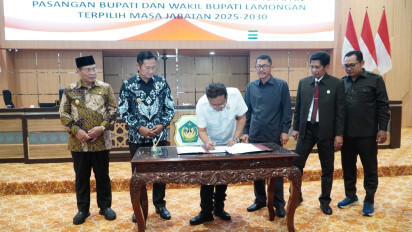 DPRD Lamongan Umumkan Pengusulan Penetapan Pasangan Bupati dan Wakil Bupati Terpilih Masa Jabatan 2025-2030