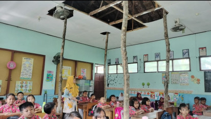 Miris, Bangunan Gedung SD Grudo 3 Nyaris Roboh, Jeritan Jujur Siswa: Aku Takut Banget