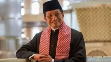 Menteri Agama (Menag) Nasaruddin Umar di Masjid Istiqlal