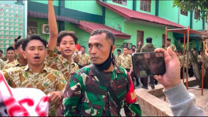 Anggota TNI AD Bentak Murid MAN 2 Model Medan yang Berunjuk Rasa, Karena Kecewa Gagal Ikut SNBP