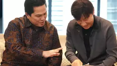 Erick Thohir dan Shin Tae-yong