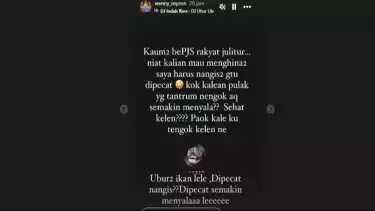 postingan eks karyawati PT Timah Tbk yang dipecat, Wenny Myzon