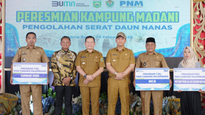 PNM Hadirkan Kampung Madani di Muara Enim Sumsel, Warga Dibina Majukan Usaha Olahan Nanas