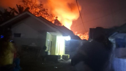 Kebakaran Terjadi di Perkampungan Arjasari Kabupaten Bandung