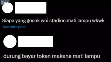 Komentar lucu netizen saat Stadion Brawijaya mati lampu