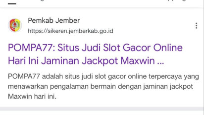 Situs Milik Pemkab Jember Diretas Jadi Situs Judol