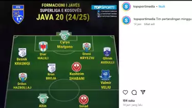 Cyrus Margono Masuk Team of The Week Liga Kosovo