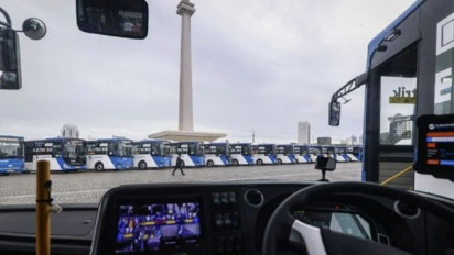 30 Bus Listrik Disediakan untuk Kegiatan Pelantikan Kepala Daerah, Jadi Shuttle Mobilitas dari Monas Menuju Istana Negara