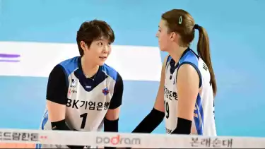 Foto Pemain IBK Altos, Lee So-young dan Viktoriia Danchak