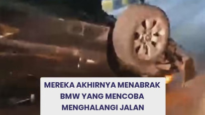 Viral Usai Ketahuan Mesum Mobil Brio Ngacir Dikejar Massa Berujung Tabrak BMW