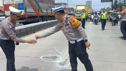 Jelang Mudik Lebaran 2025, Satlantas Polres Pemalang Survei Jalur Pantura dan Beri Tanda Jalan Berlubang