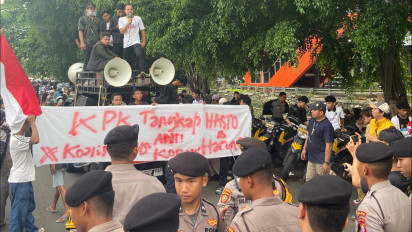 Geruduk Gedung KPK, Koalisi Mahasiswa Anti Korupsi Soroti Kasus Harun Masiku dan Hasto Kristiyanto