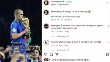 FIFA Terang-terangan Ejek dan Olok Timnas Indonesia U-20 Bahkan Foto Mantan Kapten Timnas Italia, Fabio Carnavaro Dijadikan Sebagai....