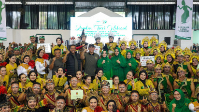 Lestarikan Budaya Bangsa, HUT ke-79 Persit Kartika Chandra Kirana Gelar Lomba Tari Kolosal Tradisi Jawa Timur