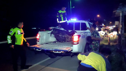 Adu Banteng Bus Sinar Mas vs Sepeda Motor di Jalan Raya Purworejo-Kebumen, Pengendara Motor Tewas