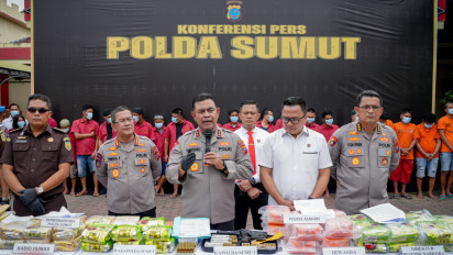Polda Sumut Sikat Jaringan Narkoba Internasional Hingga Bandar Bersenjata
