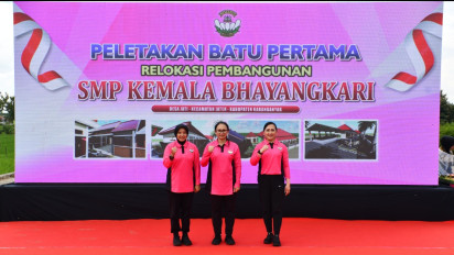 Juliati Sigit Prabowo Pimpin Peletakan Batu Pertama Pembangunan SMK Kemala Bhayangkari, Bukti Komitmen Pendidikan