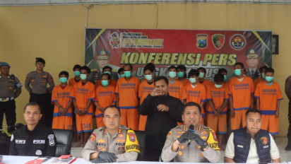 Polresta Sidoarjo Ungkap 13 Kasus Curanmor, 19 Tersangka Diamankan