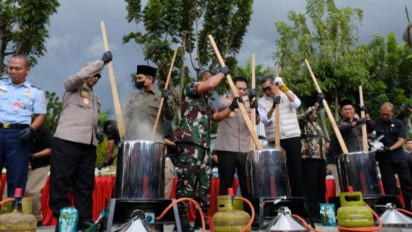 Polda Riau Musnahkan Ratusan Kilogram Sabu Hingga 131.261 Butir Ekstasi Barbuk Kasus Narkoba Senilai Rp223 Miliar