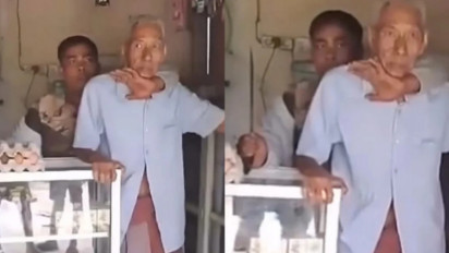 Viral, Detik-detik Mengerikan Seorang Maling Nekat Sandera Kakek Pemilik Warung dengan Sebilah Pisau