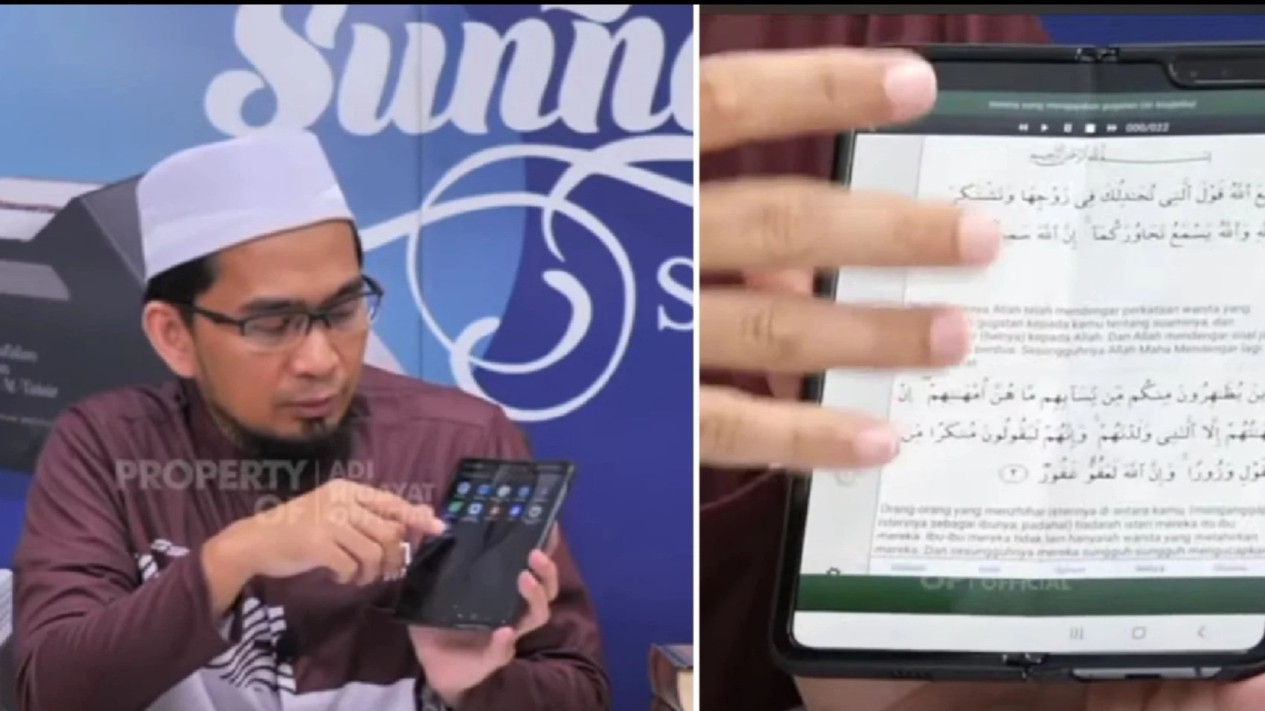 Hukum Tadarus Al Quran Pakai HP, Ustaz Adi Hidayat Beri Penjelasannya, Ternyata ...
            - galeri foto