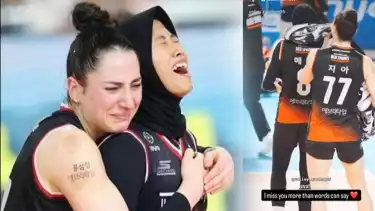 Potret kebersamaan Giovanna Milana dan Megawati Hangestri di Red Sparks.