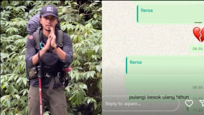 Chat WhatsApp Istri Fiersa Besari Jadi Sorotan, Ternyata Setelah Kembali dari Carstensz, Suaminya Itu Ingin...