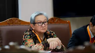 Tim hukum Hasto Kristiyanto, Maqdir Ismail di PN Jakarta Selatan, Senin (3/3/3035).