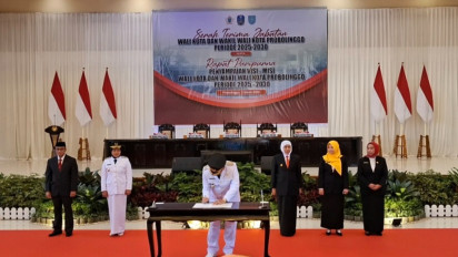 Gubernur Jatim Serah Terima Jabatan Wali Kota dan Wakil Wali Kota Probolinggo Periode 2025 - 2030
