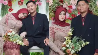 Potret pernikahan Muhammad Luqman Hakim dan Bu Guru Salsa