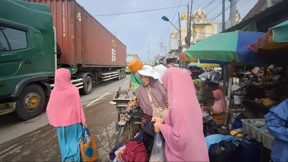 Pasar Tumpah di Pantura Brebes Berpotensi Jadi Titik Kemacetan Arus Mudik Lebaran
