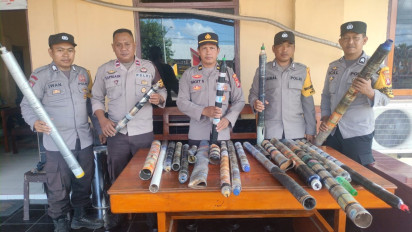 Polsek Plampang Amankan Puluhan Petasan Berbahan Spiritus di Bulan Ramadhan