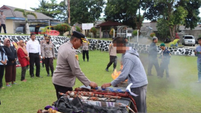 Dinilai Mengancam Keamanan, Polres Bangka Berhasil Gagalkan Perang Sarung