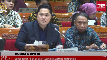 Erick Thohir Turun Gunung Bahas Roadmap PSSI di Hadapan DPR RI