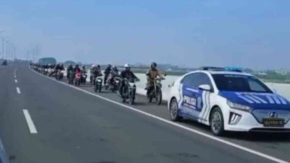 Viral Ratusan Sepeda Motor Masuk Tol, Ternyata atas Diskresi Polisi: Karena Polisi Sayang Masyarakat