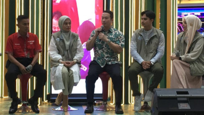 Ada Ria Ricis Hingga Ustad Dennis Lim, Intip Keseruan Nobar Film Jumbo dan Talkshow Ramadhan