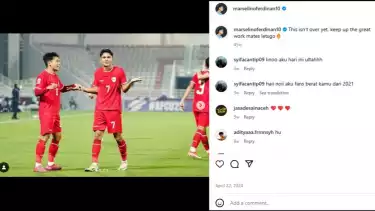 Marselino Ferdinan lakukan selebrasi mirip Brahim Diaz