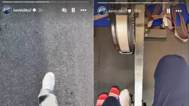 Aktivitas Kevin Diks di pusat latihan