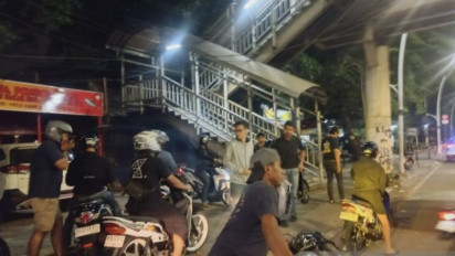 Detik-Detik Puluhan Polisi Bubarkan Aksi Balapan Liar di Jalan Jenderal Ahmad Yani Cempaka Putih Jakpus