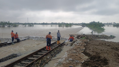 PT KAI Minta Maaf karena Banjir di Wilayah Grobogan Membuat Perjalanan Kereta API Terganggu