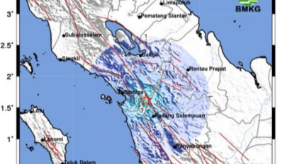 Gempa di Sibolga Akibat Aktivitas Sesar Besar Sumatera Segmen Toru