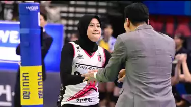 Pelatih Red Sparks, Ko Hee-jin dan Megawati Hangestri.